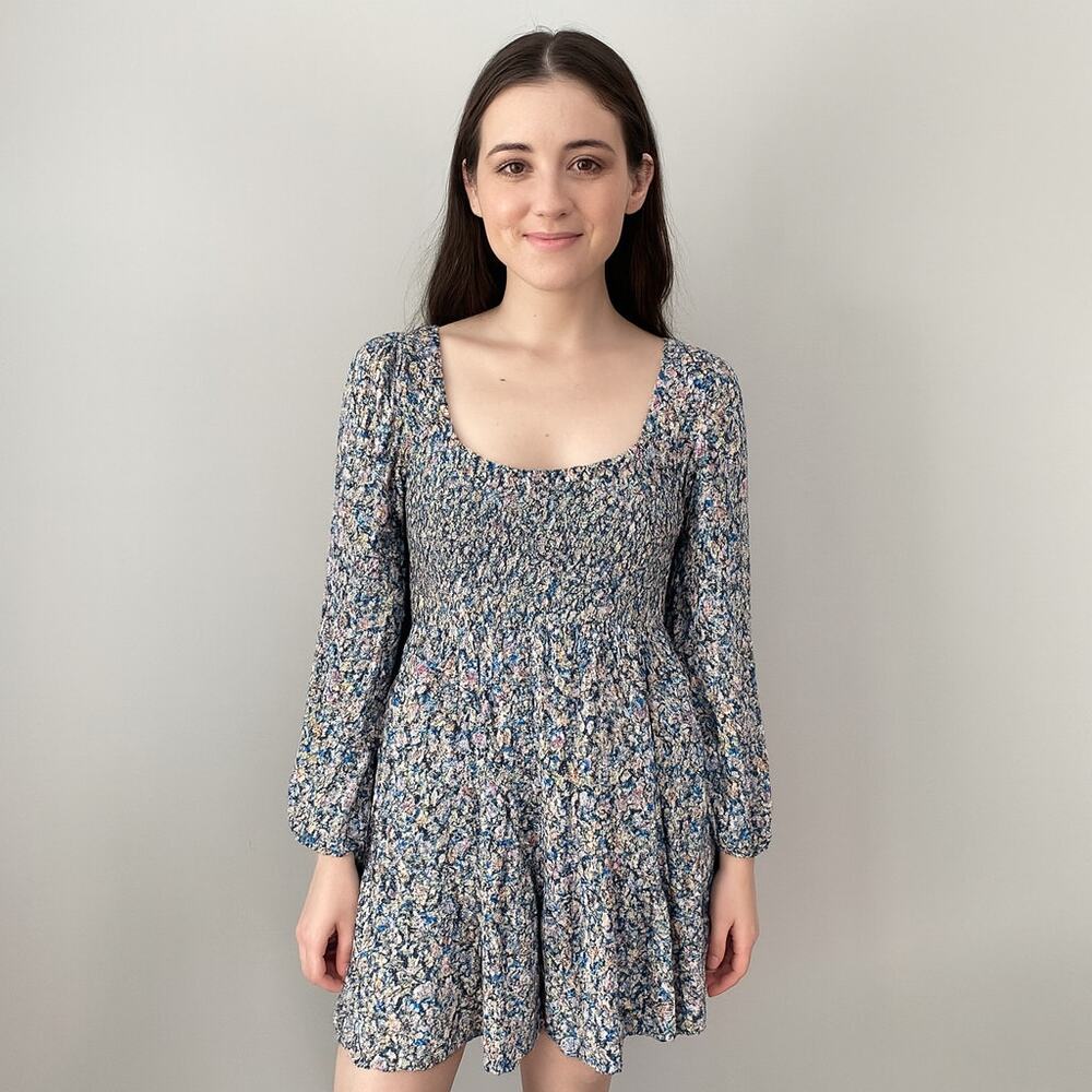 WILD FABLE Floral Print Long Sleeve Dress Womens Extra Small Cottagecore Spring
